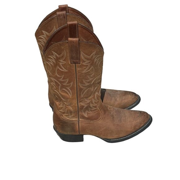 Ariat Men's Western Leather Cowboy Boots US 9.5D Embroidered Brown Style 34725 R - Picture 5 of 10